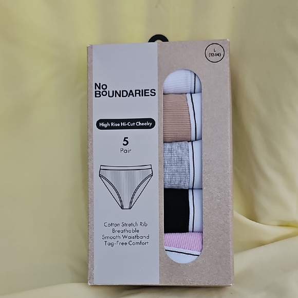 No Boundries Other - No Boundries High Rise Hi Cut Cheeky 5 Pack Ladies Underwear.